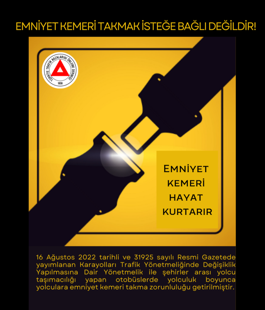 Emniyet kemeri hayat kurtarır!